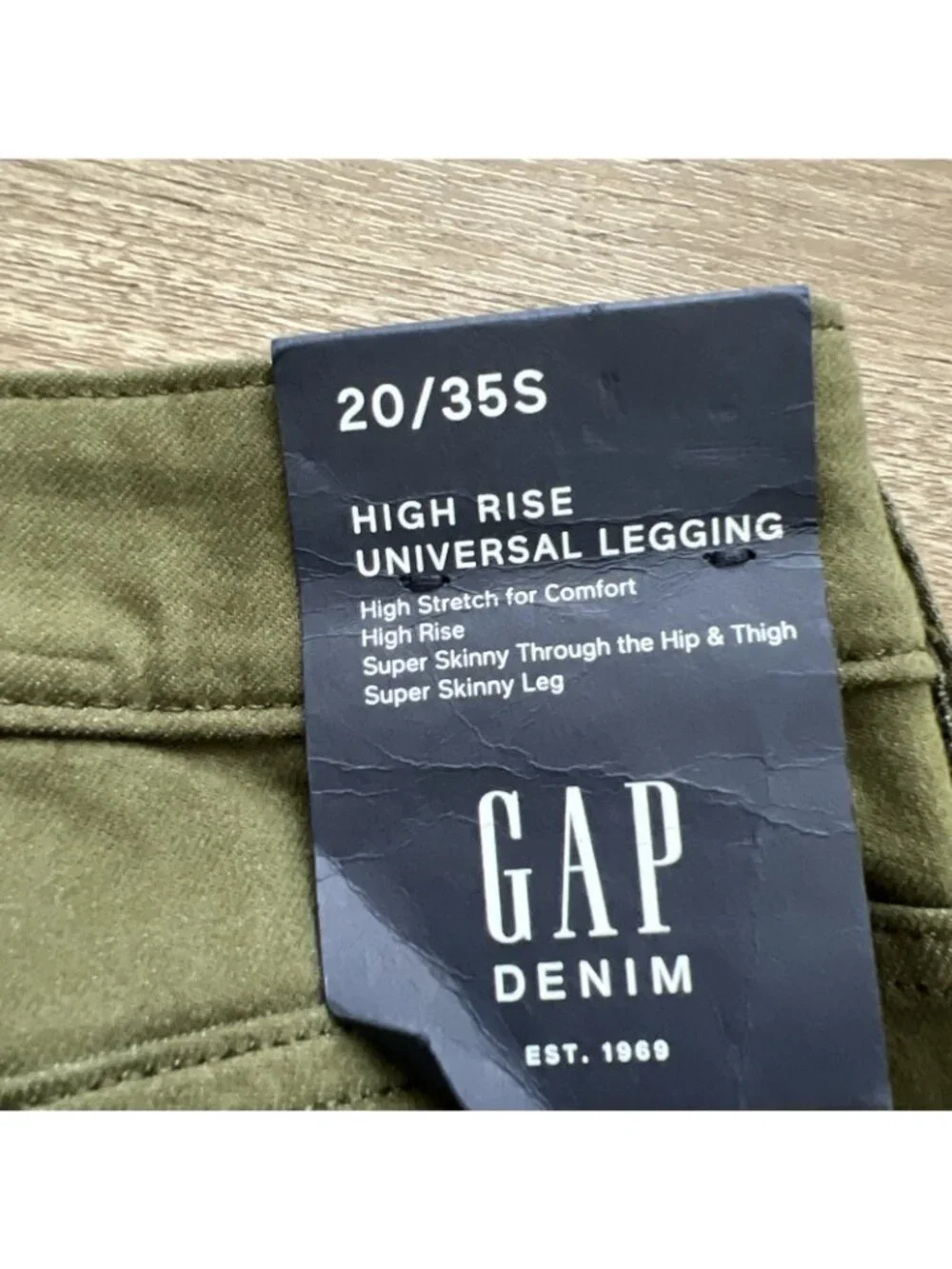 Gap High Rise Jegging Womens 20 Short Green Full Length NWT - Picture 13 of 16
